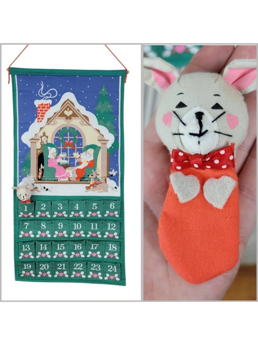 Avon 1987 Advent Countdown To Christmas Calendar Vintage With Mouse 80s 90s